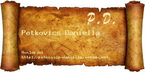 Petkovics Daniella névjegykártya