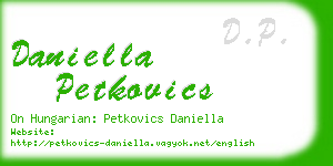 daniella petkovics business card